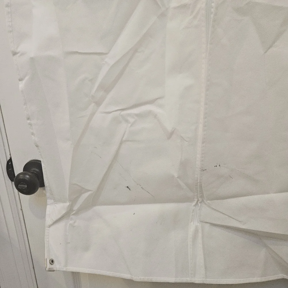 2 Ogier garment bags/suit carrier silver and white